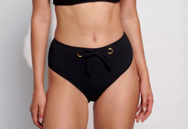 Εικόνα της Bilitis Paradise μαύρο μαγίο slip ψηλόμεσο με τρουκς.