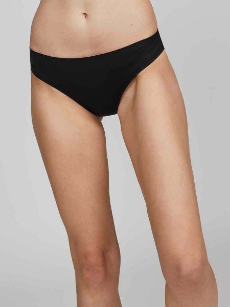 Εικόνα της Gisela μαγιό σλιπ μαύρο, σφιχτό, χωρίς ραφές.