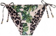 Εικόνα της Γυναικείο σλιπ μαγιό "Koani" reversible, με δεσίματα στα πλαϊνά. Εμπριμέ τροπικό σχέδιο από τη μια πλευρά, λεοπάρ από την άλλη.