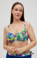 Εικόνα της Ysabel Mora Μπλε Εμπριμέ Bikini Τοπ Με Μπανέλες & Ελαφριά Επένδυση.