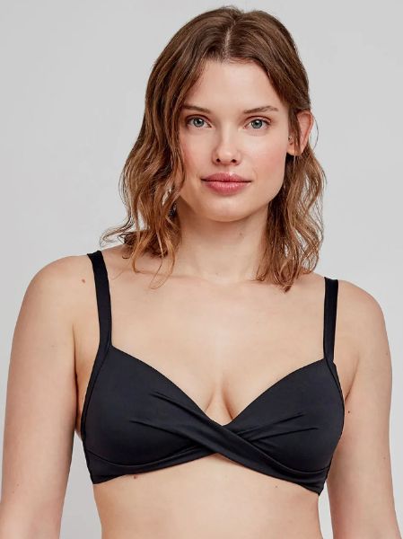 Εικόνα της Gisela Μαύρο Μαγιό Top Χωρίς Μπανέλες, Με Ελαφριά Επένδυση.