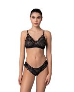 Εικόνα της Milena by Paris Bralette Με Δαντέλα Μαύρο 010179
