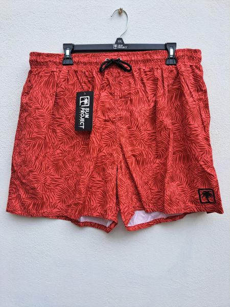 Εικόνα της Sun Project Plus Size Κόκκινο Ανδρικό Μαγιό Εμπριμέ.