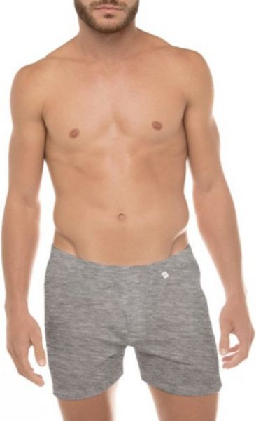 Εικόνα της Walk Ανδρικό Boxer γκρι ανοιχτό φαρδύ 100% βαμβάκι. Με εσωτερικό λάστιχο, άνοιγμα & ένα κουμπί.