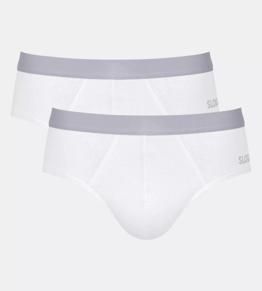 Εικόνα της 2Pack Sloggi Men Go ABC Slip Brief Λευκά Βαμβακερά.