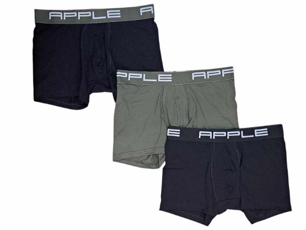 Εικόνα της 3Pack Apple Boxer Black /Khaki.