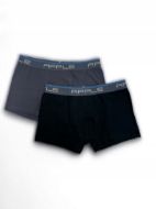 Εικόνα της Apple Boxer Ανδρικά Μποξεράκια Black, Anthracite 2Pack APP-0112934