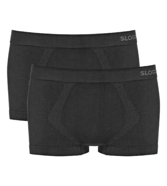 Εικόνα της 2 Pack Boxer Sloggi Men Go Smooth Hipster Μαύρα.