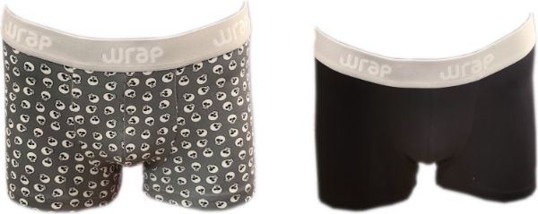 Εικόνα της 2 Boxer Wrap Apparel Μαύρο/Αθρακί με σχέδιο.
