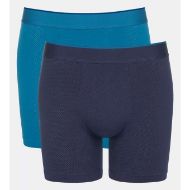 Εικόνα της 2 Pack Men Sloggi Boxer Short Ever Airy Μπλε Σκούρο/Πετρόλ.