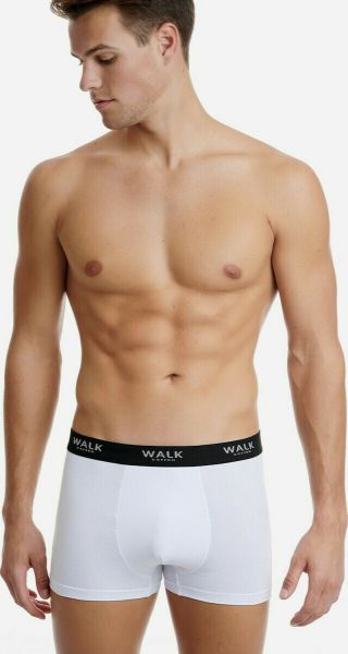 Εικόνα της Walk W1761 Ανδρικά Μποξεράκια Λευκά 2Pack
