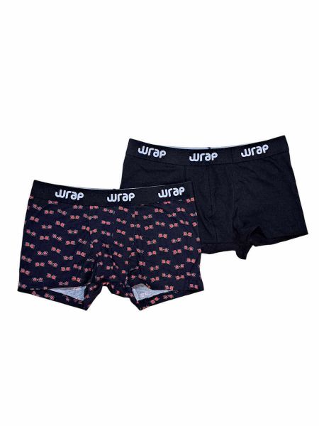 Εικόνα της 2Pack Wrap Ανδρικά Boxer Μαύρα.