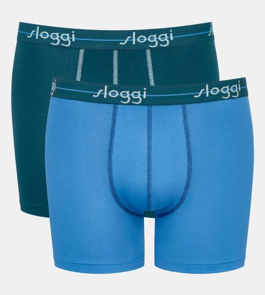 Εικόνα της 2Pack Sloggi Boxer Short Πετρόλ/Γαλάζιο.