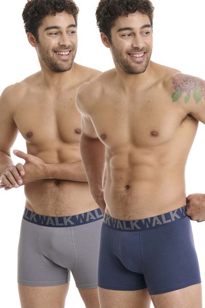 Εικόνα της Walk Ανδρικά Μποξεράκια Γκρι 2Pack W1755-1-0312