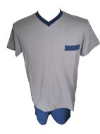 Εικόνα της Galaxy Βαμβακερή γκρι/ραφ ανδρική πιτζάμα.