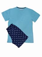 Εικόνα της Noidinotte Οινοπνευματί Βαμβακερή Πιτζάμα Με Εμπριμέ Σορτς.