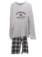 Εικόνα της Apple γκρι/καρό ανδρική πιτζάμα.