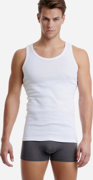 Εικόνα της 2Pack Walk Ανδρικές Φανέλες Αμάνικες σε Λευκό Χρώμα  W1950-2-01