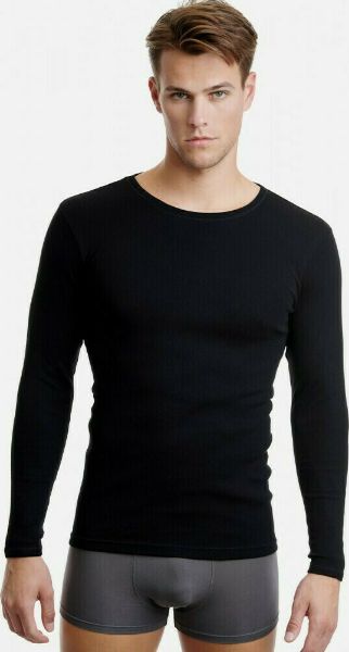 Εικόνα της Walk W1980 Ανδρική Φανέλα Μακρυμάνικη σε Μαύρο Χρώμα