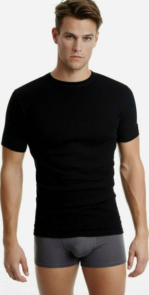 Εικόνα της 2 ΤΕΜΑΧΙΑ Walk Ανδρικές Φανέλες Κοντομάνικες Μαύρες.