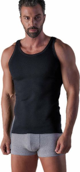 Εικόνα της My Wrap 311006 Ανδρικές Φανέλες Αμάνικες σε Μαύρο Χρώμα 2Pack