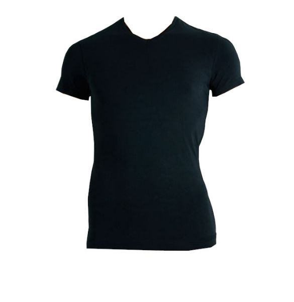 Εικόνα της Kybbvs ανδρική φανέλα μαύρη κοντομάνικι με V.