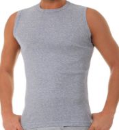 Εικόνα της Apple Boxer 0310362 Ανδρική Φανέλα Αμάνικη σε Γκρι Χρώμα