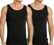 Εικόνα της Sloggi 24/7 Sh02 Ανδρικές Φανέλες Αμάνικες σε Μαύρο Χρώμα 2Pack 10163154-0004