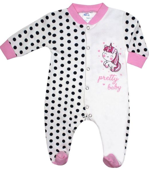 Εικόνα της Pretty Baby 35896 Βρεφικό Φορμάκι Μακρυμάνικο Λευκό 35896