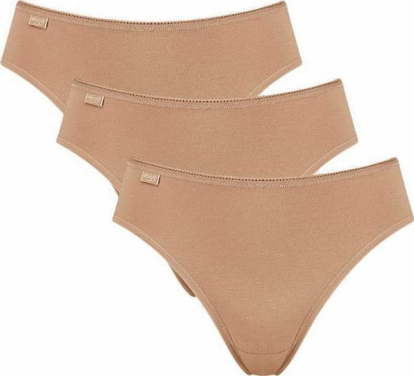 Εικόνα της 3 ΤΕΜΑΧΙΑ Sloggi 24/7 Tai γυναικεία εσώρουχα μπεζ. (96%Βαμβάκι-4%Elastane).