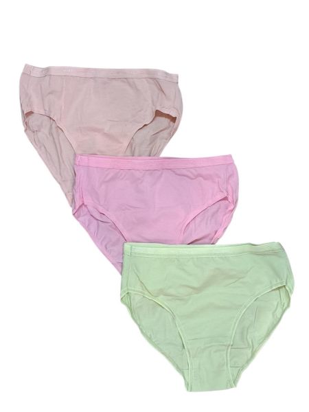 Εικόνα της 3Pack Apple Slip Cotton Tai Highwaist Μπεζ/Ροζ/Φυστικί.