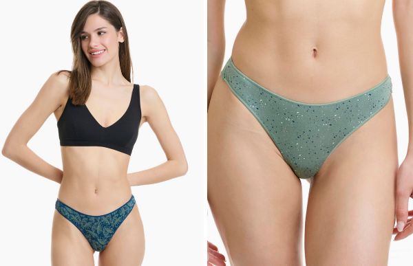 Εικόνα της 2Pack Walk Brazil Rio Slip Πετρόλ/Πράσινο Με Σχέδια.