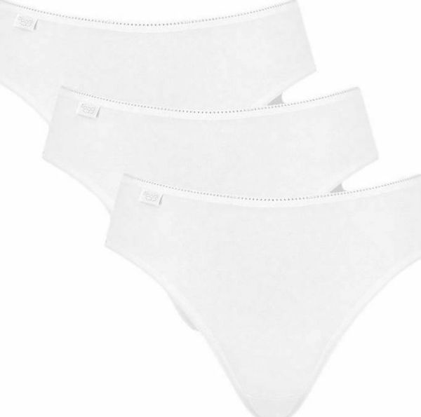 Εικόνα της 3 ΤΕΜΑΧΙΑ Sloggi 24/7 Tai γυναικεία εσώρουχα λευκά. (96%Βαμβάκι-4%Elastane).