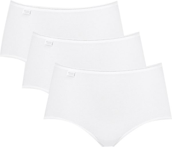 Εικόνα της 3 ΤΕΜΑΧΙΑ 24/7 Sloggi Cotton Midi λευκά γυναικεία εσώρουχα.