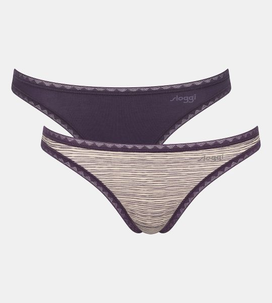 Εικόνα της Sloggi Go H Mini Βαμβακερά Γυναικεία Slip 2Pack 10207411-V010