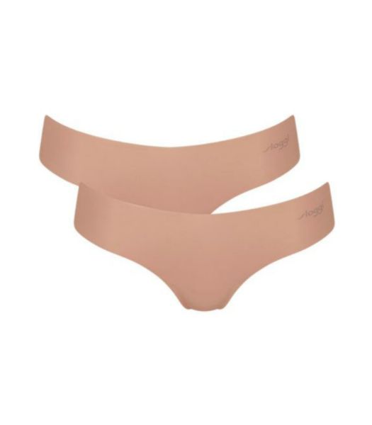 Εικόνα της 2 Pack Sloggi Zero Microfibre Hipstring Μπεζ Εσώρουχα Χωρίς Ραφές.