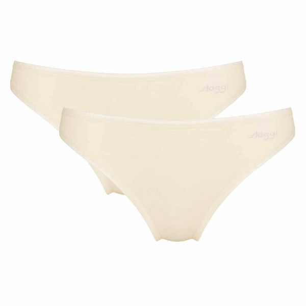 Εικόνα της Sloggi Go H Tai Βαμβακερά Γυναικεία Slip 2Pack Μπεζ 10207458-00CS