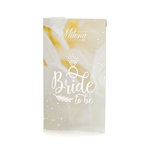 Εικόνα της Νυφική Συσκευασία Δώρου Ευχετήρια Κάρτα Με Ιβουάρ Brazil Με Δαντέλα.