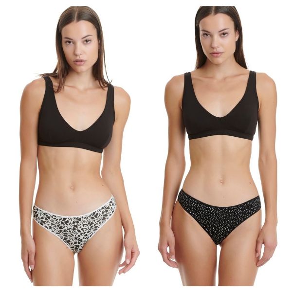 Εικόνα της Walk Γυναικεία Slip 2Pack Μαύρα W2012-69