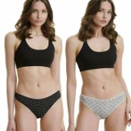 Εικόνα της Walk Bamboo Γυναικεία Slip 2Pack Μαύρα W2012-57