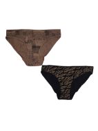 Εικόνα της 2 Pack Walk Bamboo Slip Μαύρο/Καφε Εμπριμέ.