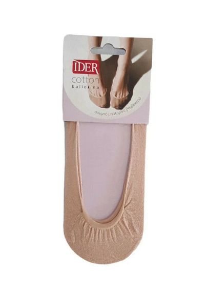 Εικόνα της Ider μπεζ σουμπά γυναικείο βαμβακερό μπαλαρίνα, χωρίς ραφές.