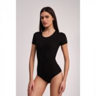 Εικόνα της Dreams Γυναικείο Μαύρο Κοντομάνικο Κορμάκι Micromodal.