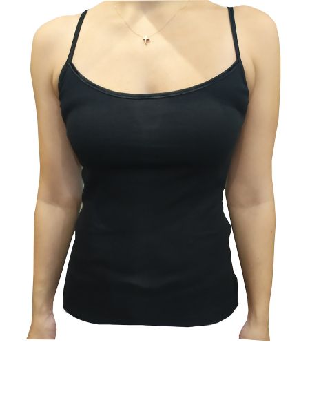 Εικόνα της Dreams μαύρο γυναικείο φανελάκι με ράντα.