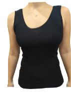 Εικόνα της Dreams μαύρο γυναικείο φανελάκι με ώμο.