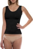 Εικόνα της Μαύρο γυναικείο τοπ με φαρδιά ράντα από 95% Bamboo - 5% Elastane.