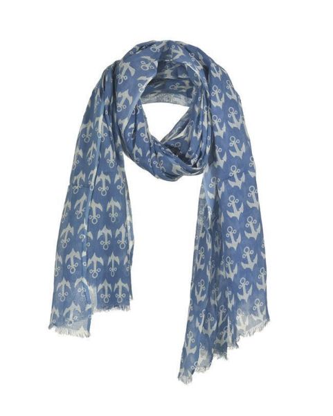 Εικόνα της BLE ΦΟΥΛΑΡΙ/ ΠΑΡΕΟ ΜΠΛΕ ΜΕ ΛΕΥΚΕΣ ΑΓΚΥΡΕΣ 100Χ180 (100% COTTON). (ΚΩΔ.: 5-43-955-0036)