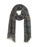 Εικόνα της BLE ΦΟΥΛΑΡΙ/ ΠΑΡΕΟ ΣΚΟΥΡΟ ΜΠΛΕ/ΚΙΤΡΙΝΟ ΜΕ ΨΑΡΙΑ 100Χ180 (100% COTTON). (ΚΩΔ.: 5-43-955-0067)