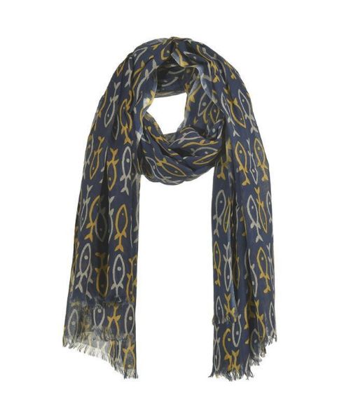 Εικόνα της BLE ΦΟΥΛΑΡΙ/ ΠΑΡΕΟ ΣΚΟΥΡΟ ΜΠΛΕ/ΚΙΤΡΙΝΟ ΜΕ ΨΑΡΙΑ 100Χ180 (100% COTTON). (ΚΩΔ.: 5-43-955-0067)