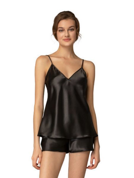 Εικόνα της Milena by Paris Σατέν Babydoll Μαύρο 4176